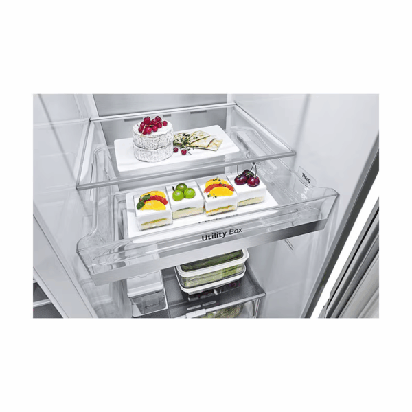 Lg Refrigerator 635L Mirror Instaview Door In Door, Side By Side Door With Smart Inverter Compressor, Uvnano™, Steel Gc-X267Msew