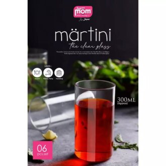 Supermom Martini Clear Glass Set 300Ml Unbreakable Material 6Pc Set 573720