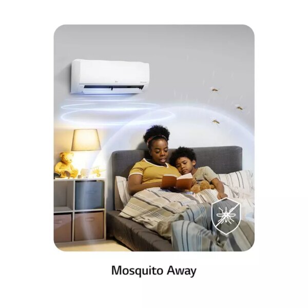 Lg Wall-Mount Split Air Conditioner - 9,000 Btu, Dual Inverter Compressor™, Gen Mode+™, Mosquito Away, Energy Saving, Faster Cooling, S4-Q09Aa28B.