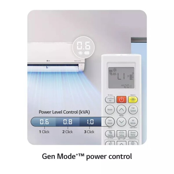 Lg Wall-Mount Split Air Conditioner - 9,000 Btu, Dual Inverter Compressor™, Gen Mode+™, Mosquito Away, Energy Saving, Faster Cooling, S4-Q09Aa28B.