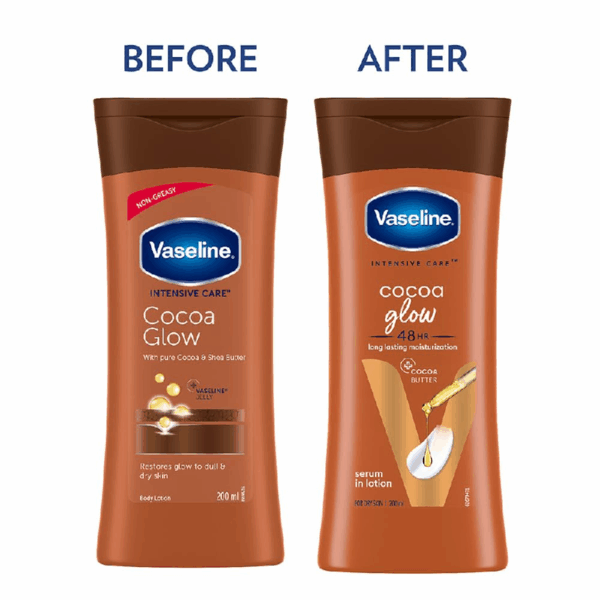 Vaseline Intensive Care Body Lotion Cocoa Glow 200Ml (Pack Of 3Pcs)