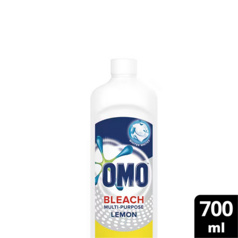 Omo Multipurpose Bleach Lemon Fresh 700Ml Removes Tough Stains And Kills 99.9% Of Germs 68689539 (Pack Of 3)