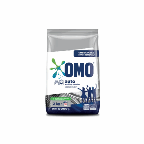 Omo Auto Washing Machine Detergent Powder 2Kg Unbeatable Stain Removal 67390001 (Pack Of 3)