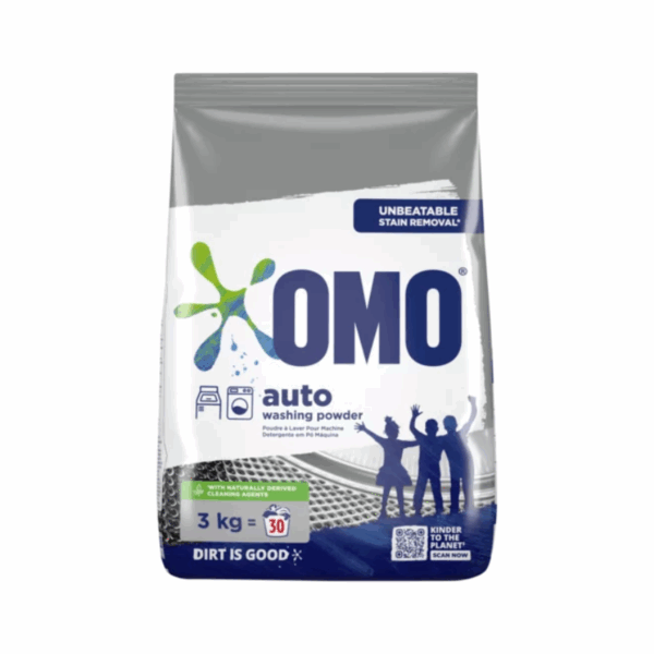 Omo Auto Washing Machine Detergent Powder 3Kg Unbeatable Stain Removal 34087097 (Pack Of 3)