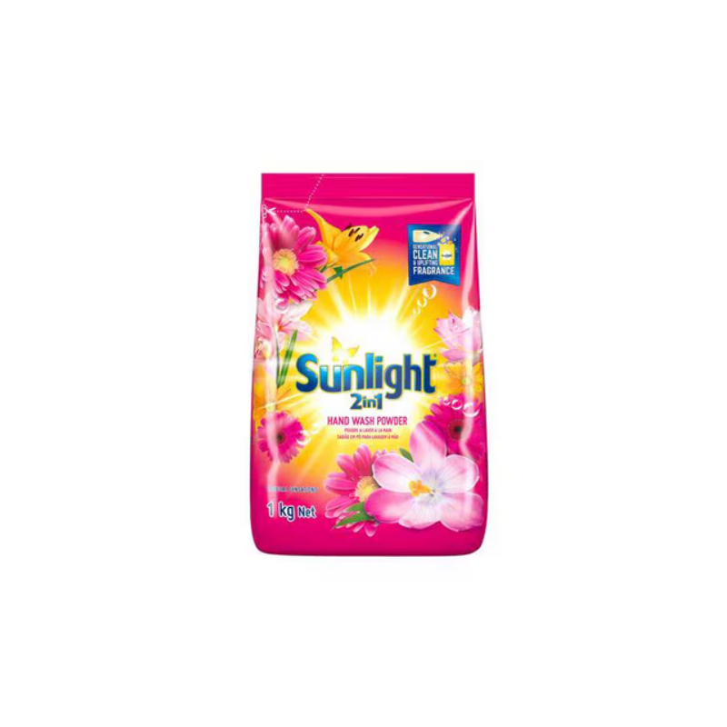 Sunlight Hand Wash Powder Pink 1Kg Advanced Stain Removal, Outstanding Whiteness, Long-Lasting Freshness 68736720 (Pack Of 3)