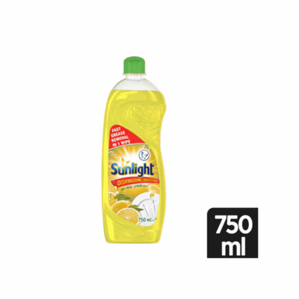 Sunlight Dish Washing Liquid Lemon 750Ml Sparkling Clean, Eco-Friendly And Time-Saving 32018537 (Pack Of 3Pcs)