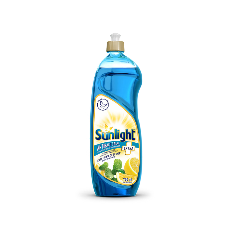 Sunlight Dish Washing Liquid Antibacterial 750Ml Sparkling Clean, Eco-Friendly And Time-Saving 68665419 (Pack Of 3Pcs)
