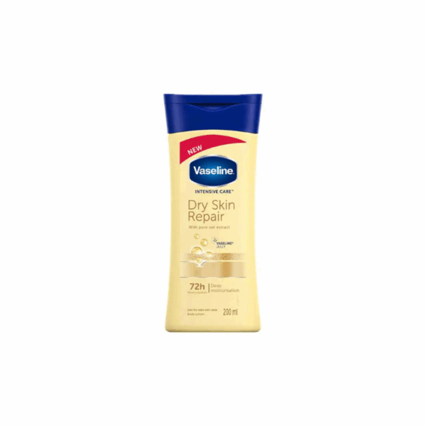 Vaseline Body Lotion Intensive Care Dry Skin Repair 200Ml Pure Oat Extract, 72Hr Moisturisation, Lock In Moisture 67315956 (Pack Of 3)