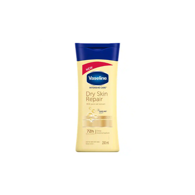 Vaseline Body Lotion Intensive Care Dry Skin Repair 200Ml Pure Oat Extract, 72Hr Moisturisation, Lock In Moisture 67315956 (Pack Of 3)