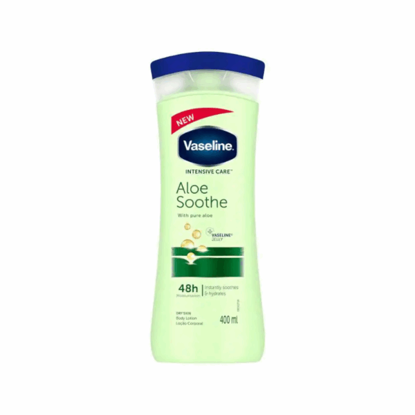 Vaseline Body Lotion Intensive Care Aloe Soothe 400Ml Calms And Soothes Dry Skin, Restore Skin From Deep With A Fresh Aloe Vera Fragrance 67315961 (Pack Of 3)