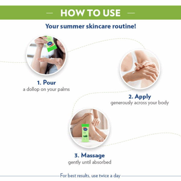 Vaseline Body Lotion Intensive Care Aloe Soothe 200Ml Non Sticky Lotion, Featherlight Formula With Non Greasy Feel 67315968 (Pack Of 3)