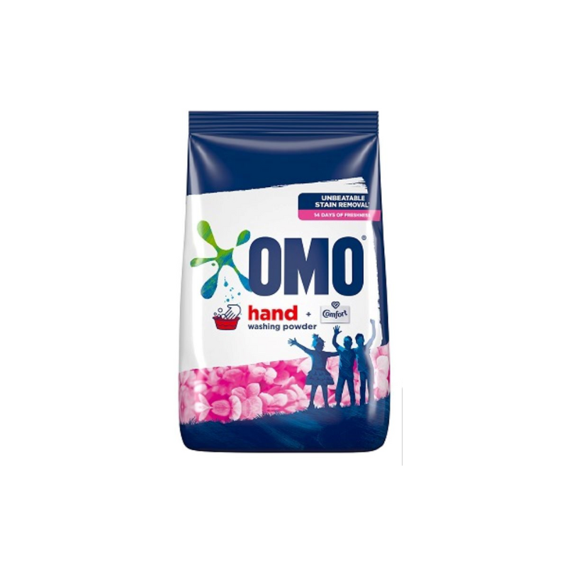 Omo Hand Washing Detergent Powder Extra Fresh 1Kg Advanced Stain Removal, Outstanding Whiteness, Long-Lasting Freshness 68736716 (Pack Of 3)