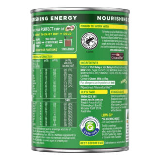 Nestle Milo Chocolate Milk Powder Active-Go, Low Gi, Source Of Protein, 8 Vitamins &Amp; Minerals, 200G Tin