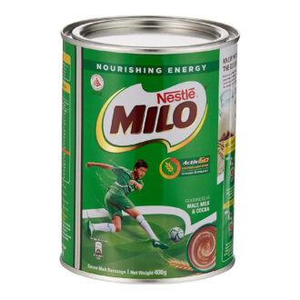 Nestle Milo Chocolate Malt Drink Powder, Active-Go Chocolate, Low Gi, Source Of Protein, 8 Vitamins &Amp; Minerals, 400G Tin