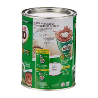 Nestle Milo Chocolate Malt Drink Powder, Active-Go Chocolate, Low Gi, Source Of Protein, 8 Vitamins &Amp; Minerals, 400G Tin