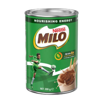 Nestle Milo Chocolate Milk Powder Active-Go, Low Gi, Source Of Protein, 8 Vitamins &Amp; Minerals, 200G Tin