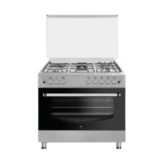 Dolphin Free Standing Cooking Range 90x60, 4 Gas Burners, 1 Electric Burner & Electric Oven, Inox FS09060I-4G1E/E