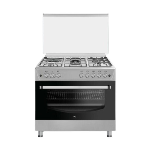Dolphin Free Standing Cooking Range 90X60, 4 Gas Burners, 1 Electric Burner &Amp; Electric Oven, Inox Fs09060I-4G1E/E