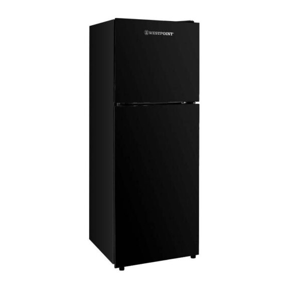 Westpoint Refrigerator 136L, Double Door, Defrost System, Black Glass Finish Wrln-1523.Egn
