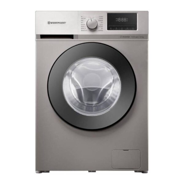 Westpoint Washing Machine 9Kg, Front Load, Inverter Motor, 1400 Rpm, Energy Efficient, Silver Wmt-914A24.S