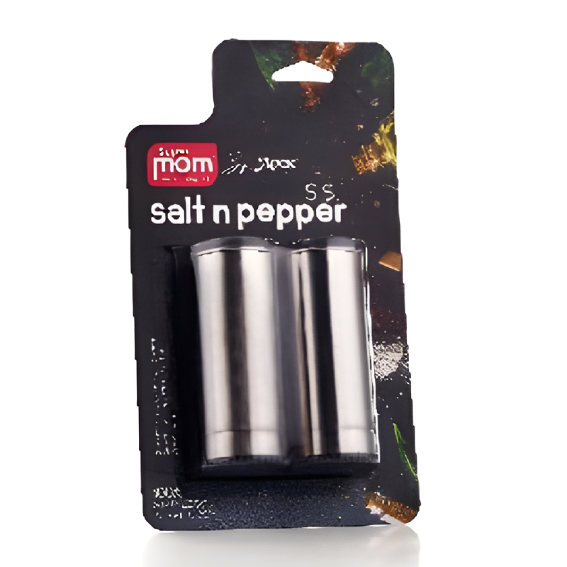 Supermom Salt And Paper Set Stainless Steel Round Body 572242