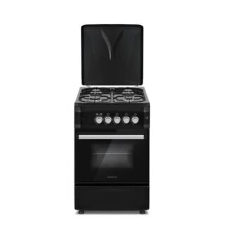Westpoint Cooker 50x55cm, 4 Gas Burners, Gas Oven with Grill, Interior Light, Full Ignition System, Black Finish WCER5540GGIN