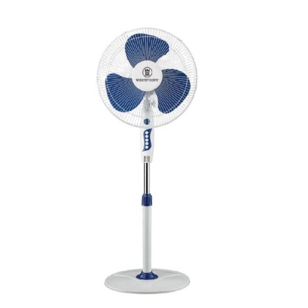 Westpoint Stand Fan 16&Quot; Adjustable Height, High Performance Motor, 3 Speed Settings, Oscillation, White Wsus-1624.O