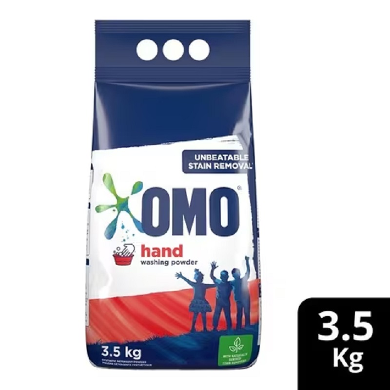 Omo Hand Washing Detergent Powder 3.5Kg Unbeatable Stain Removal 32048014 (Pack Of 3)