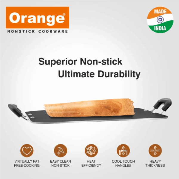Orange Multipurpose Tawa 12X14Cm Non-Stick 4.0Mm Onsc067