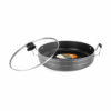 Orange Jumbo Fry Pan 32cm 6L Non-Stick with Glass Lid ONSC055
