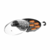 Orange Round Appam Vitumbua Kadai, Non-Stick with Glass Lid, 12 Cavity Grill ONSC076