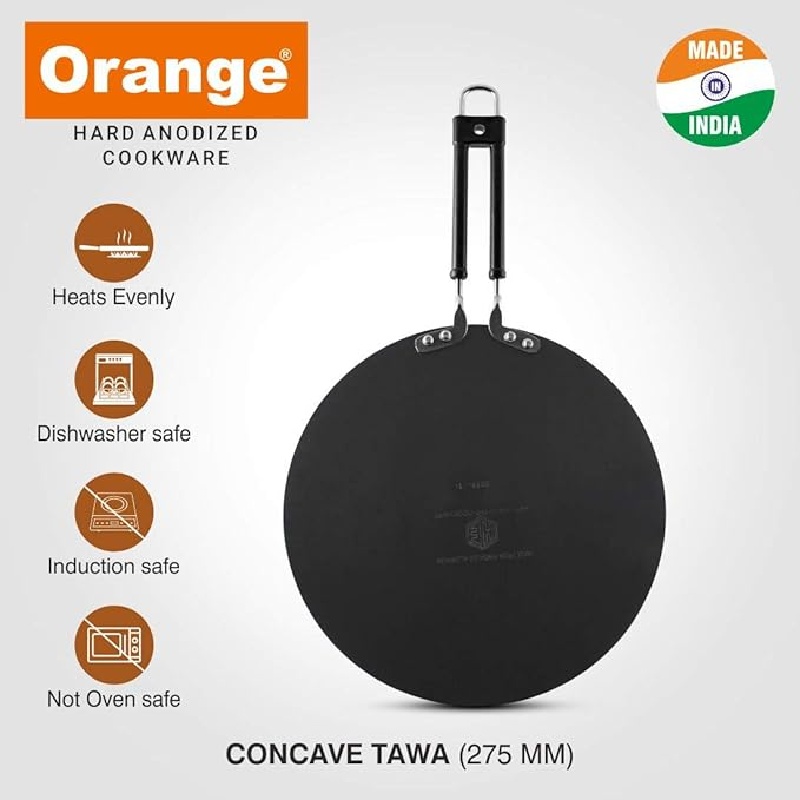 Orange Hard Anodized Chapati Tawa Non-Stick 30Cm Ohac087