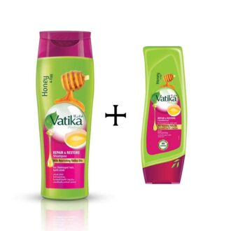 Vatika Shampoo Repair & Restore 400ml with Free Conditioner 200ml
