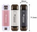 Transcend 512GB Portable External SSD - USB 3.2 Gen 2, Up to 1050 MB/s Transfer Speeds, Compatible with iPhone, iPad, Android, and Car Audio Systems, Includes 2-in-1 Type-C and Type-A Cables, Black, TS512GESD310C.