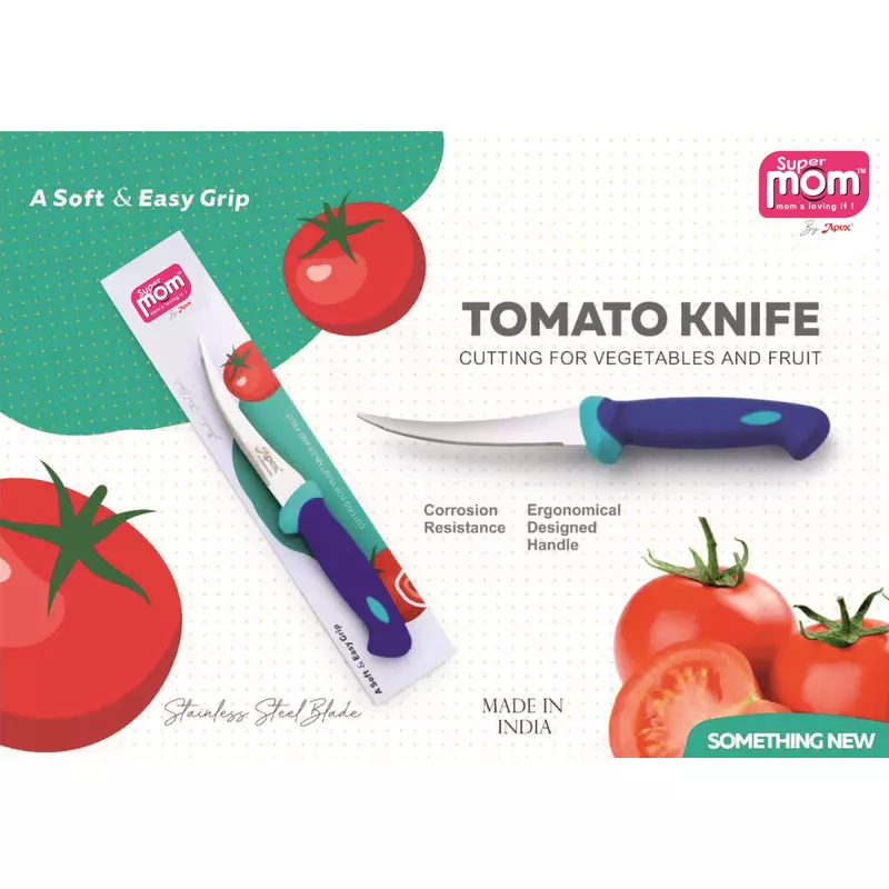 Supermom Tomato Knife Plastic Handle With Stainless Steel Blade 573034