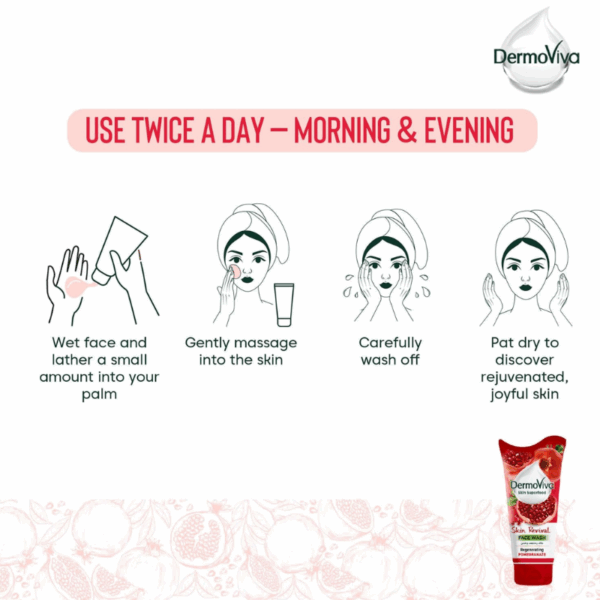 Dermoviva Face Wash Skin Revival Pomegranate 150Ml