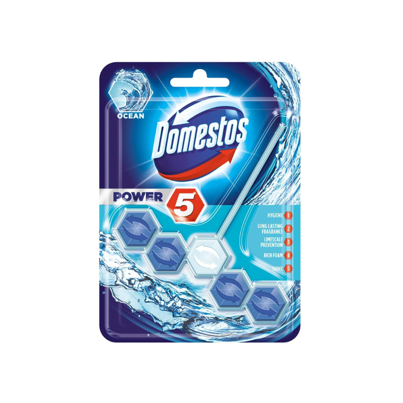 Domestos Toilet Rim Blocks, Provides Hygiene &Amp; Shine 55Gm