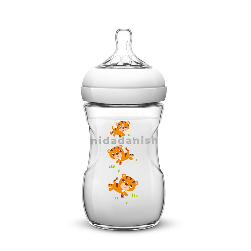 Philips Avent Bottle Natural Tiger 260Ml/9Oz 2 Holes 1M+ 070/20