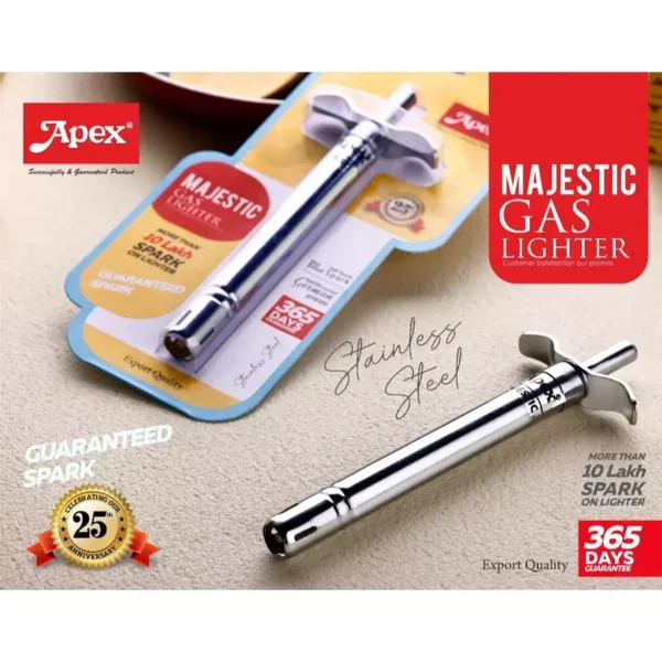 Apex Majestic Gas Lighter Stainless Steel Material Soft Touch 451282