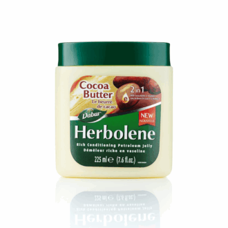 Dabur Herbolene Petroleum Jelly Enriched With Cocoa Butter And Vitamin E For Dry And Rough Skin 225Ml (Pack Of 3)