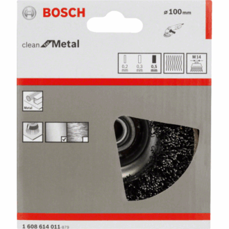 Bosch Wire Cup Brush 100 X 0.5Mm 1608614011