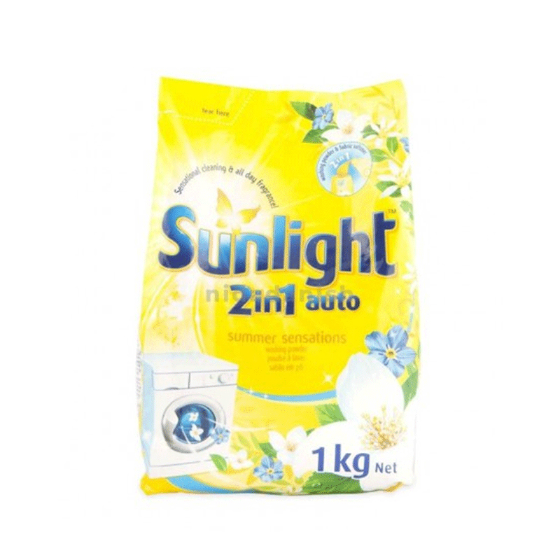 Sunlight Machine Wash 2In1 1Kg Auto Detergent Powder Usap02 Pack Of 5