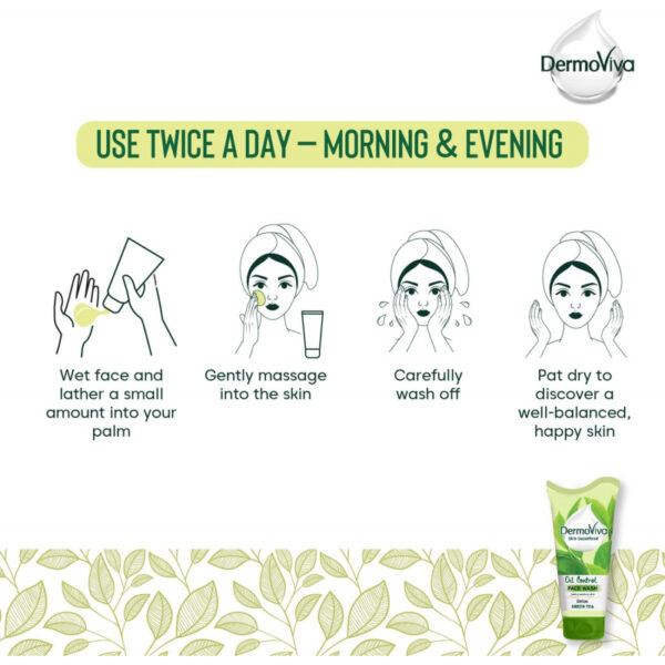 Dermoviva Face Wash Oil Control Green Tea 150Ml