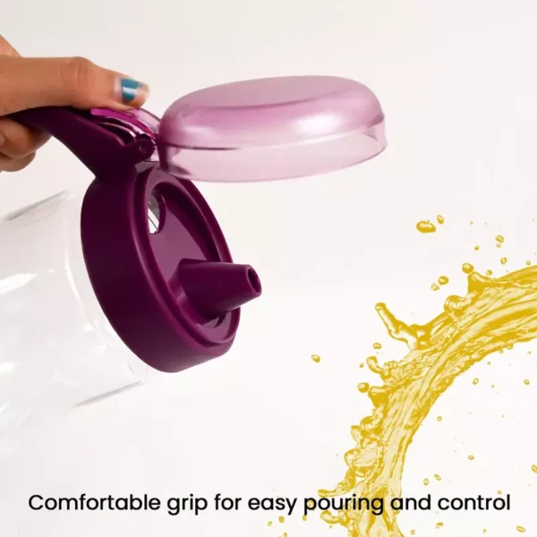Apex Jessy Oil With Juice Pourer 1000Ml Easy Grip Handle Anti Drip Bpa Free 450209