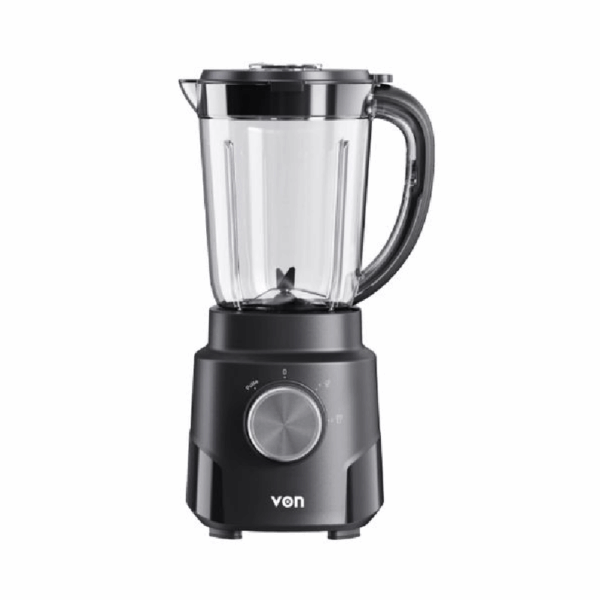 Von Blender 500W With 1.5L Plastic Jar, Ptc Protection Black Vbp501Nlb