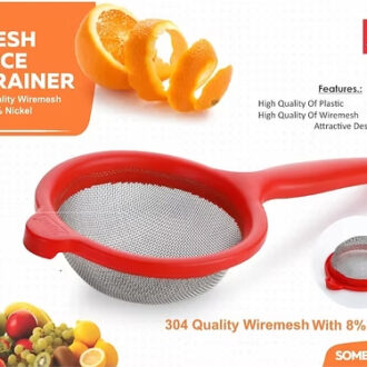 Apex Fresh Juice Strainer Plastic Handle 304 Wire Mesh With 8% Nickel