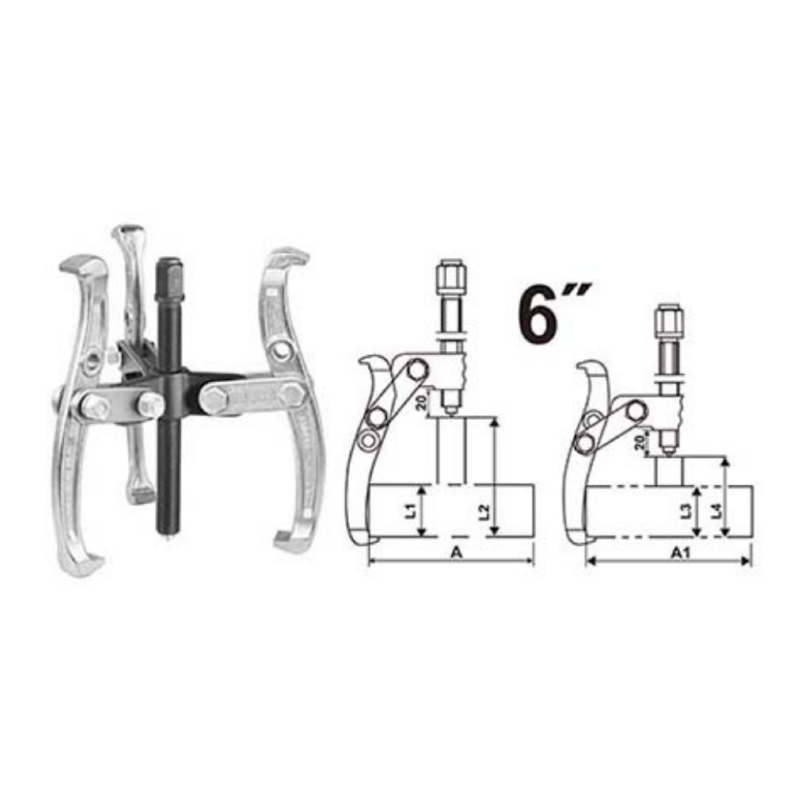 Ingco Gear Puller 6" HGP08036