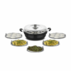 Orange All in One Multi Kadai with Idli, Dhokla & Patra Steamer Plates OHAC128