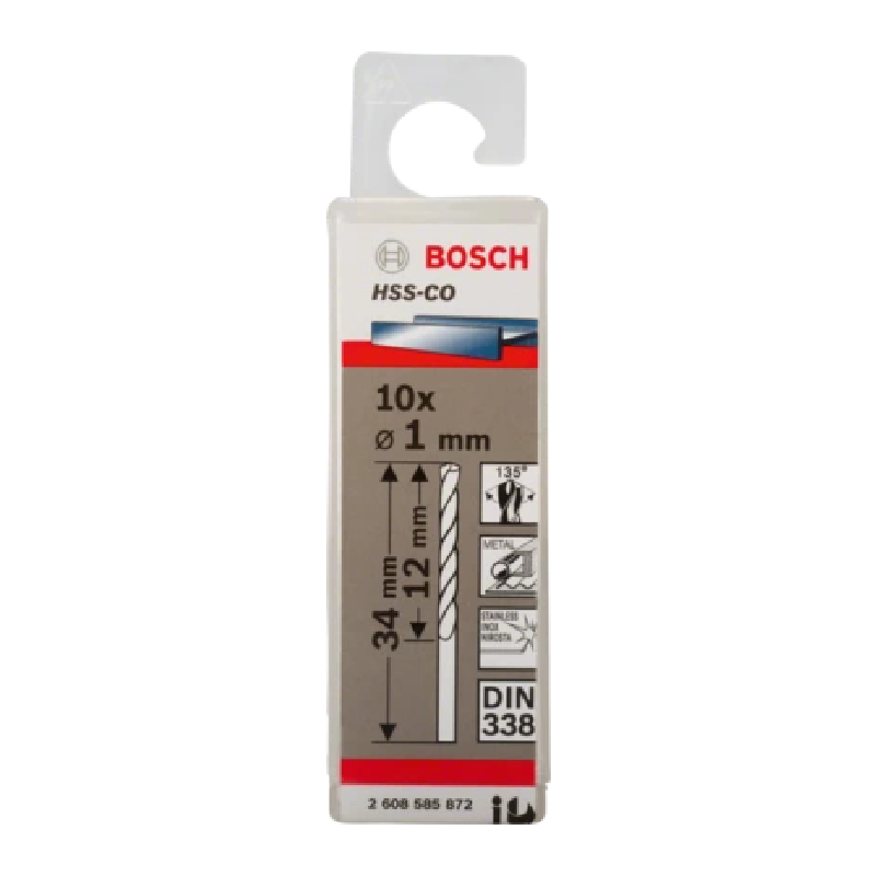 Bosch Twist Drill Spiralbohrer Hss Co 10 X 1Mm 2608585872