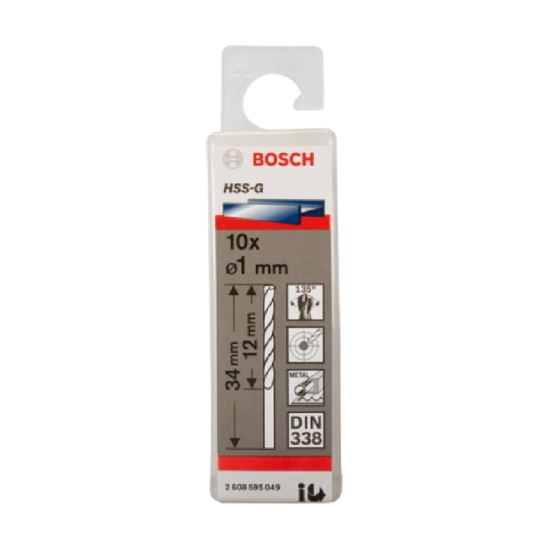 Bosch Twist Drill Spiralbohrer Hss G 10 X 1Mm 2608595049